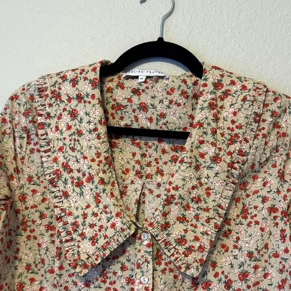 English Factory Red Floral Blouse - Picture 5 of 8